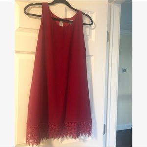 SALE Red mini shift dress